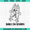 Bluey Baby On Board Svg