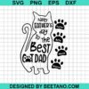Happy Father'S Day To The Best Cat Dad Svg