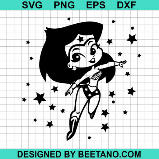 Chibi Wonder Woman Svg