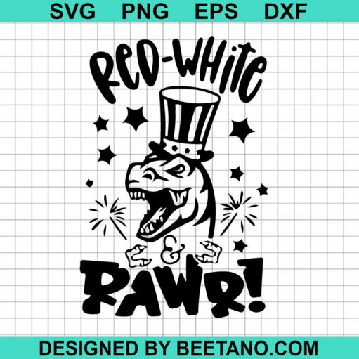 Red White And Rawr SVG