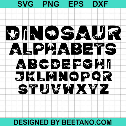 Dinosaur Alphabet SVG
