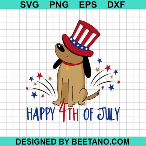 Dog Happy 4th Of July SVG