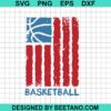 Basketball American Flag Svg