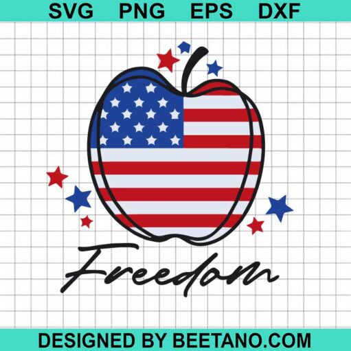4th Of July Freedom Apple SVG