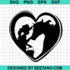 Girl And Horse Love Heart Svg