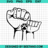 Family Hands And Dog Paw Svg