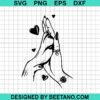 Dog Paw And Human Hand Svg