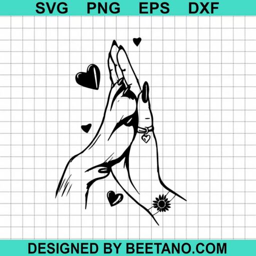 Dog Paw And Human Hand Svg