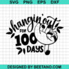 Sloth Hangin Out For 100 Days Svg
