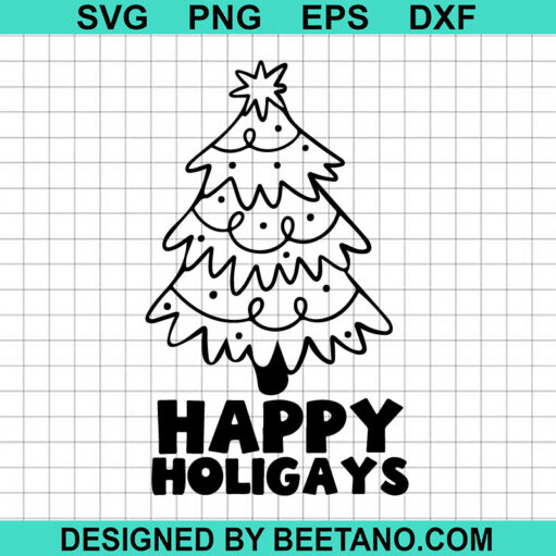Lgbt Christmas Tree Happy Holigays SVG