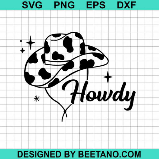 Howdy Cowboy Hat SVG