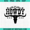 Howdy Cow Skull Svg