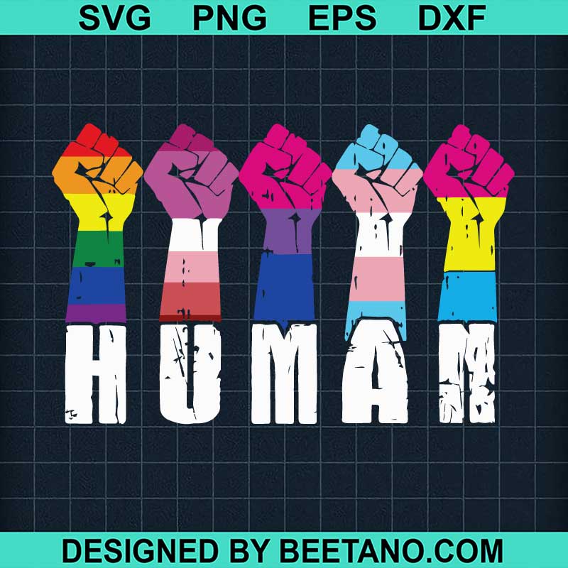 Human Lgbt Gay Pride SVG, Rainbow Raised Fists SVG, Lgbt Gay SVG, Pride ...