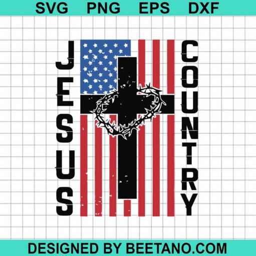 Usa Flag Jesus Cross Svg