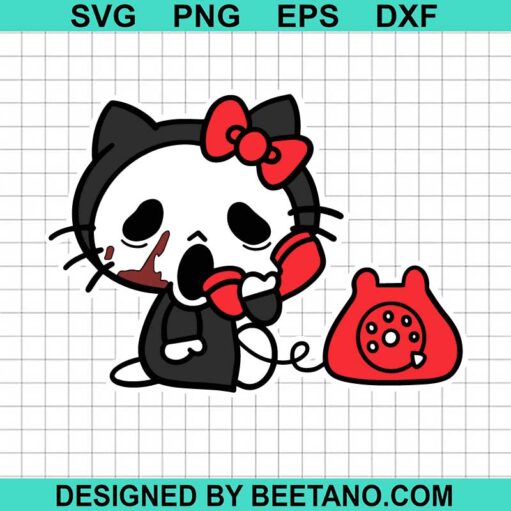 Hello Kitty Scream Ghost SVG