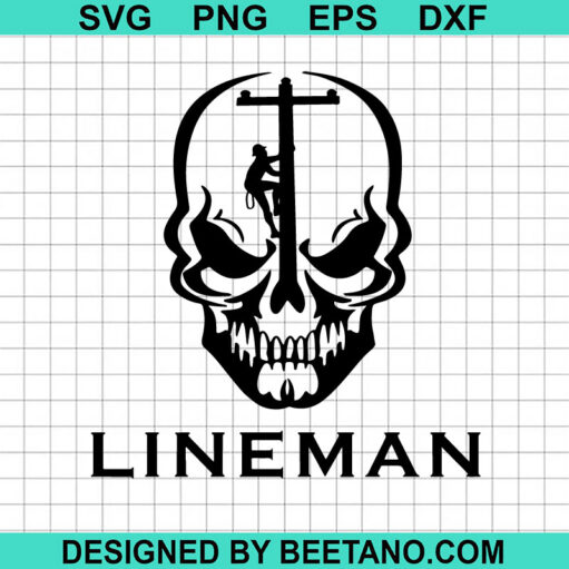 Lineman Skull SVG