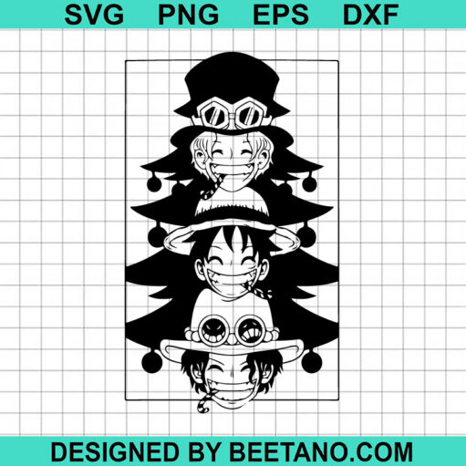 One Piece Luffy Christmas Svg