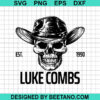 Luke Combs Skull Svg