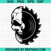 Wood Saw Blade Skull Svg