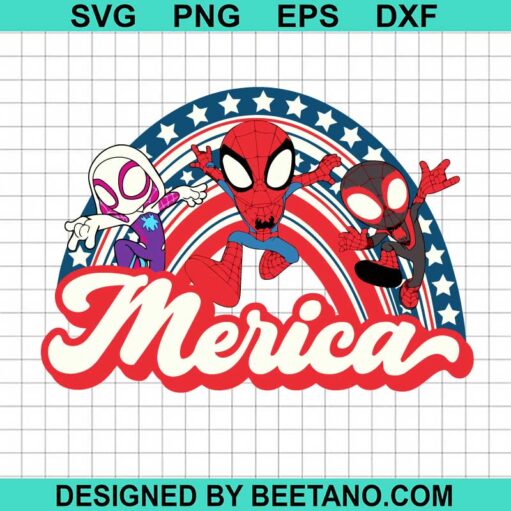 Spiderman 4th Of July SVG
