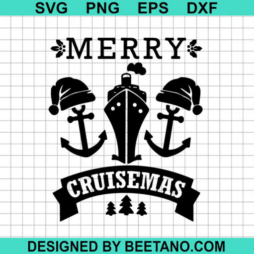 Merry Cruisemas SVG, Cruise Merry Christmas SVG, Christmas Cruise Ship SVG