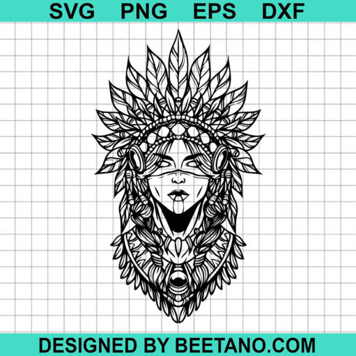 American Native Warrior Svg