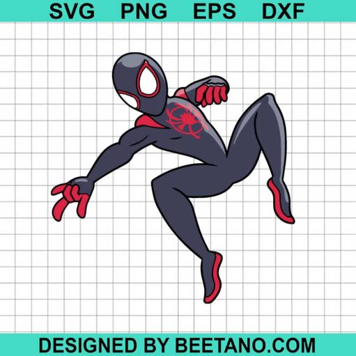 Spiderman Miles Morales Face Svg