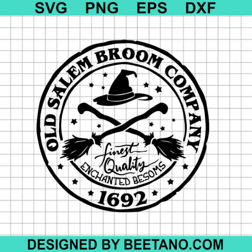 Old Salem Broom Company SVG, Salem Broom Co SVG, Halloween Witch SVG