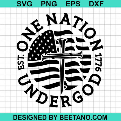 Us Flag One Nation Under God SVG