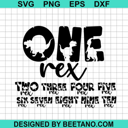 One Rex To Ten Birthday Boy SVG