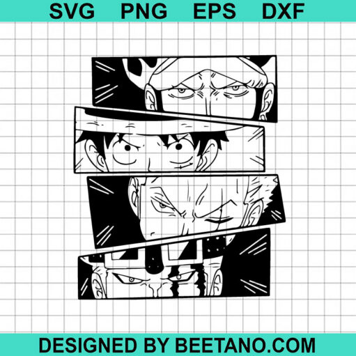 Law Luffy Zoro Kid One Piece Svg