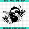 Baby Panda With Floral Svg