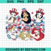 Disney Princess Happy 4Th Of July Svg