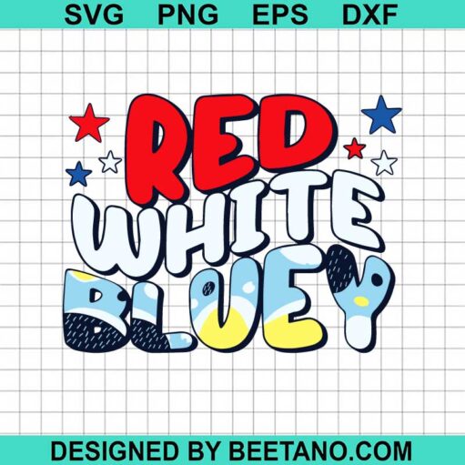 Red White And Bluey SVG