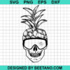 Pineapple Skull With Sunglasses Svg