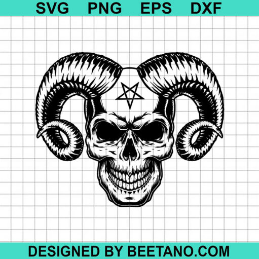 Evil Demon Skull Svg