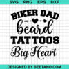 Biker Dad Beard Tattoos Big Heart Svg
