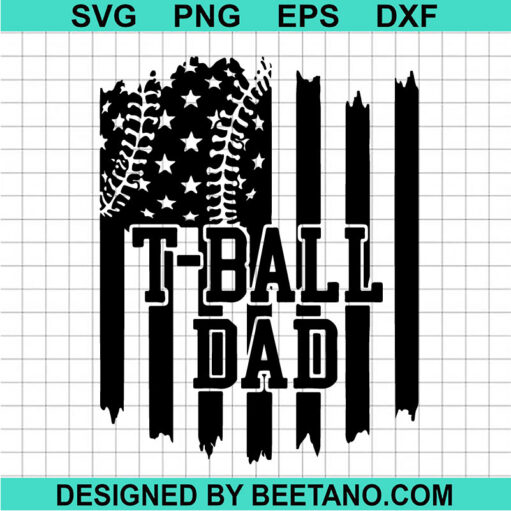 American Flag T Ball Dad SVG