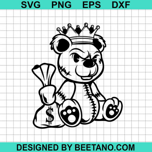 Gangster Teddy Bear Svg