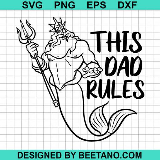 Mermaid Dad Svg