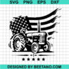 Us Flag Farm Tractor Svg