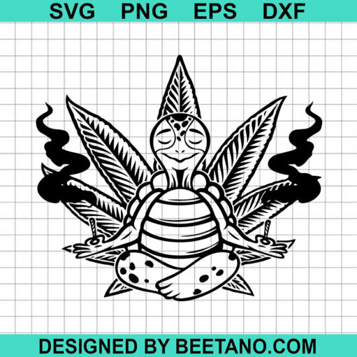 Weed Tortoise Namaste Svg