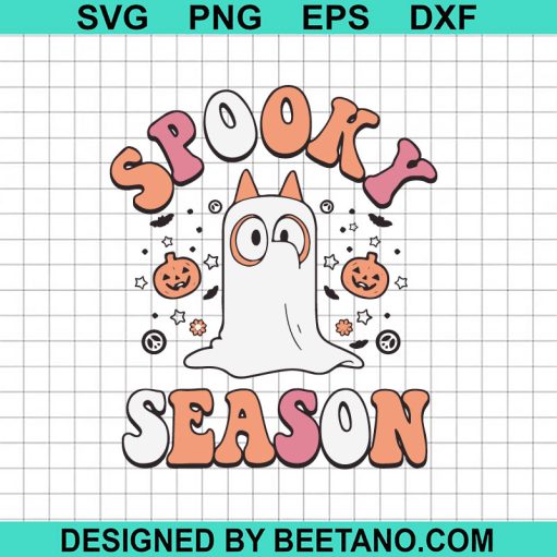 Bluey Spooky Season SVG