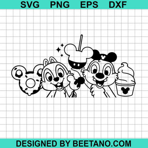 Chip And Dale Snacks SVG