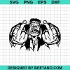 Frankenstein Monster Middle Finger Svg