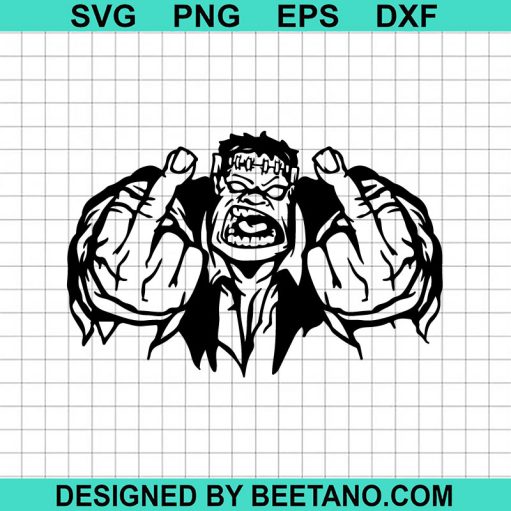 Frankenstein Monster Middle Finger SVG