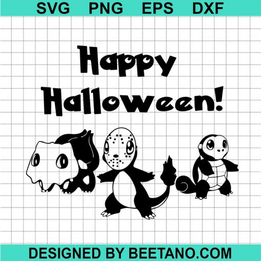 Horror Pokemon Happy Halloween SVG
