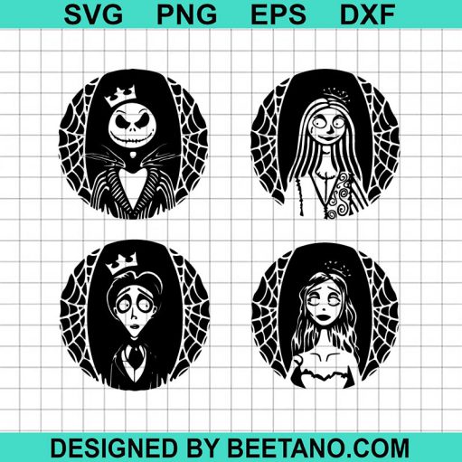 The Nightmare Before Christmas Couple Svg
