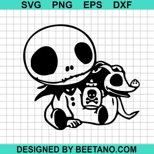 Baby Jack Skellington And Zero Dog SVG