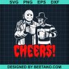 Freddy Krueger And Jason Voorhees Cheers Svg